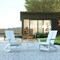 Flash Furniture 2 Modern White Adirondack Rockers & Side Table JJ-C14709-2-T14001-WH-GG - alternate 1
